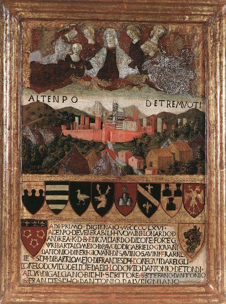 Madonna Del Terremoto Sieneser Francesco di Giorgio Ölgemälde